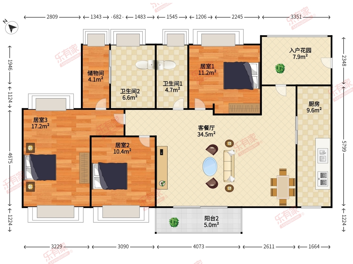 华润城润府三期户型图