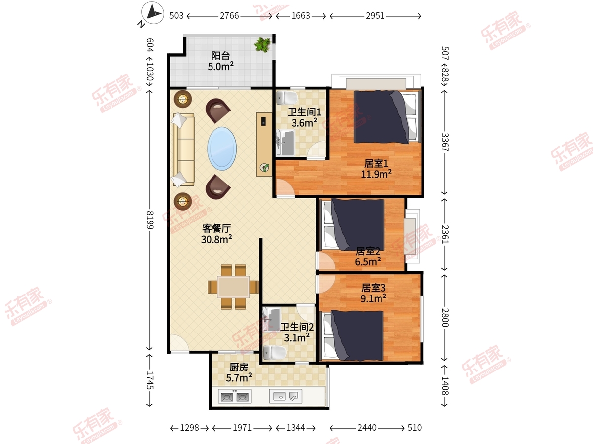 TCL康城四季花园户型图