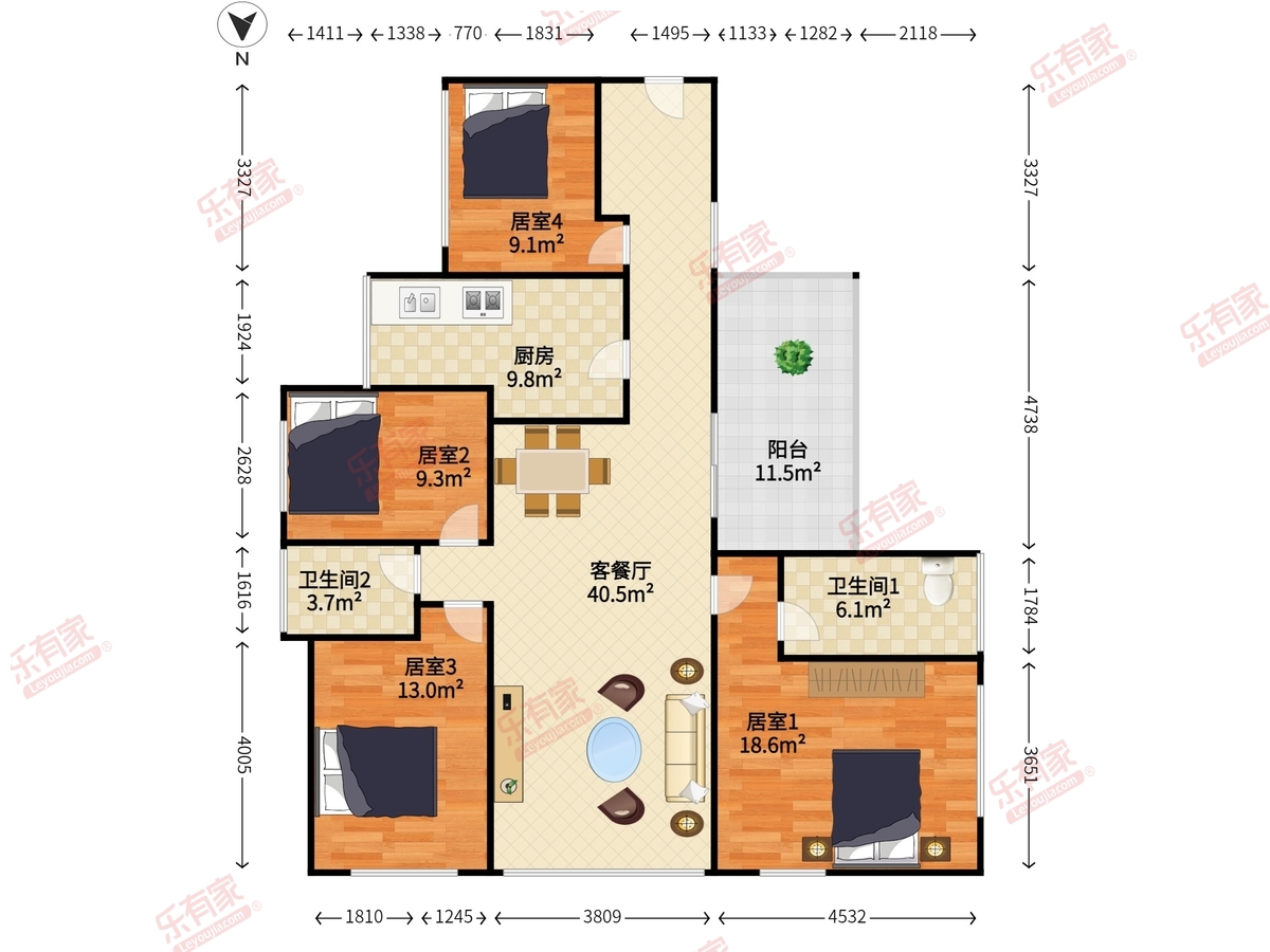 御峰园户型图