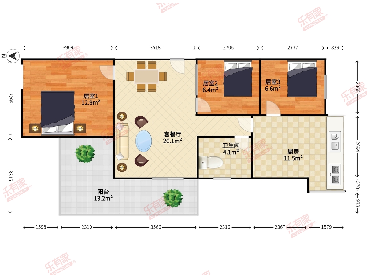 湖滨花园(宝安)户型图