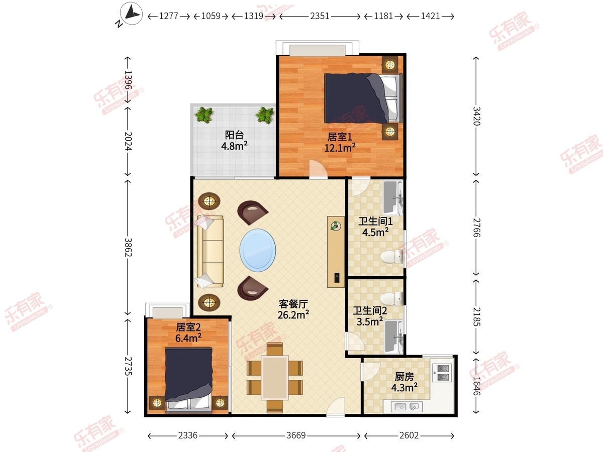 骏皇名居户型图