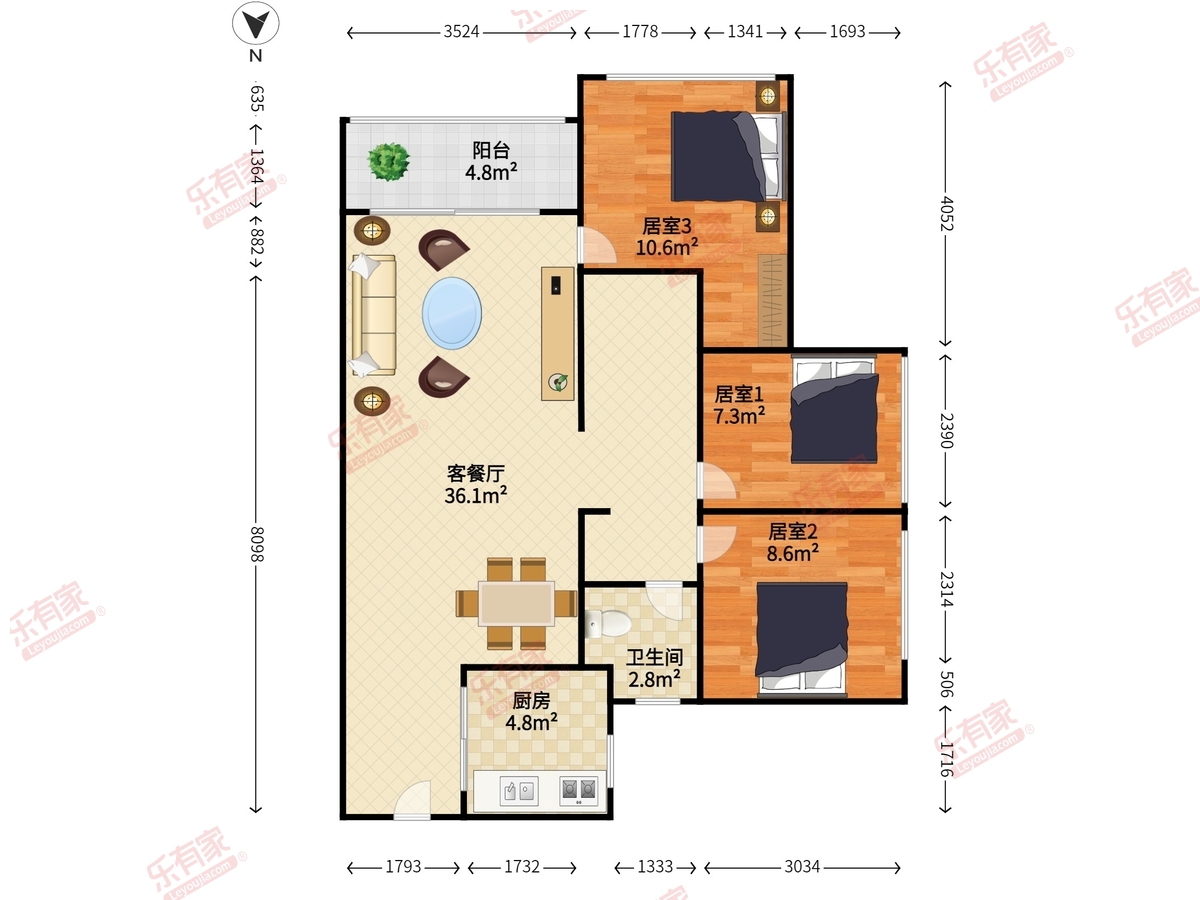 万科公园里四期户型图