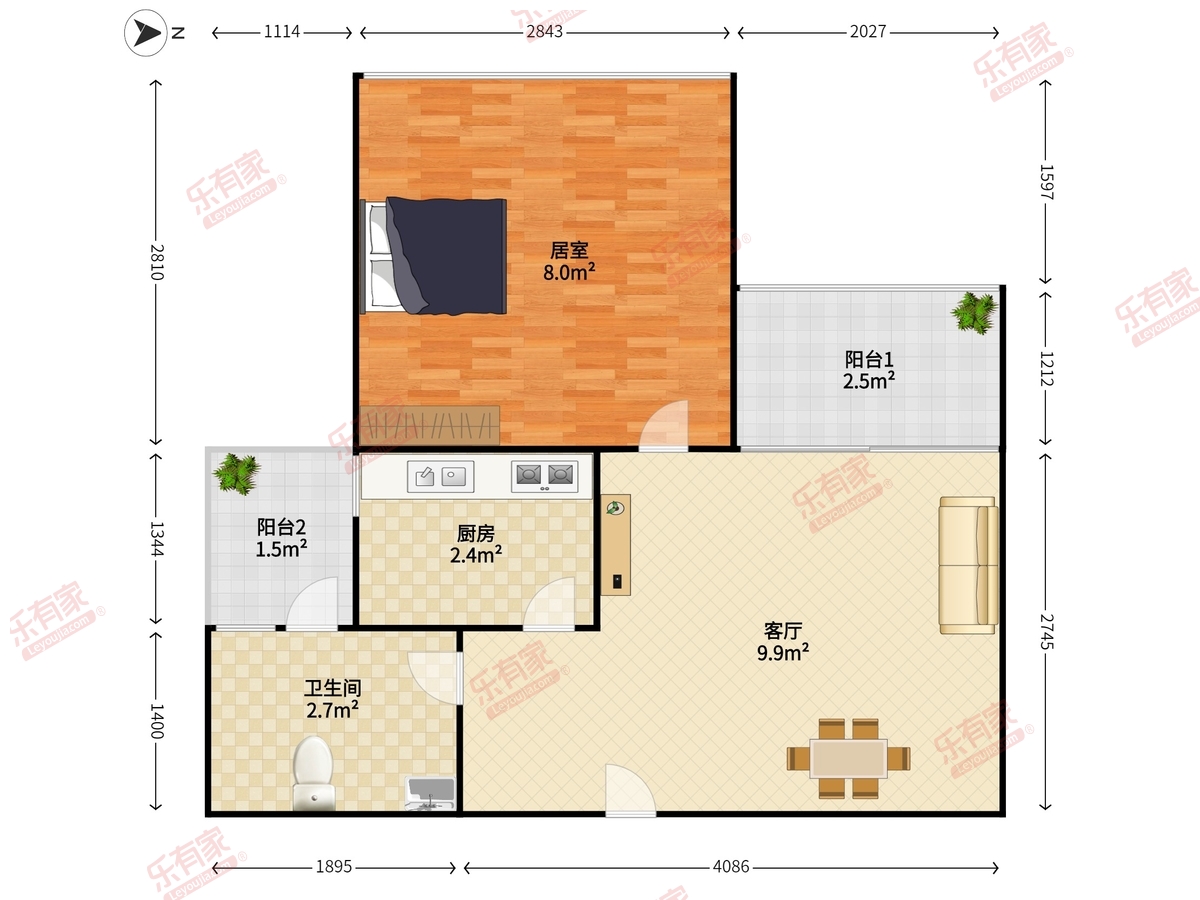 城投青莲公寓户型图