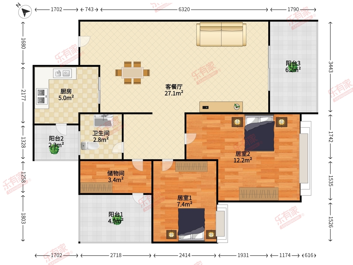 远洋君域花园户型图