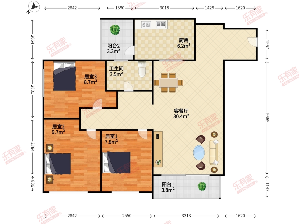 红山6979商业中心户型图