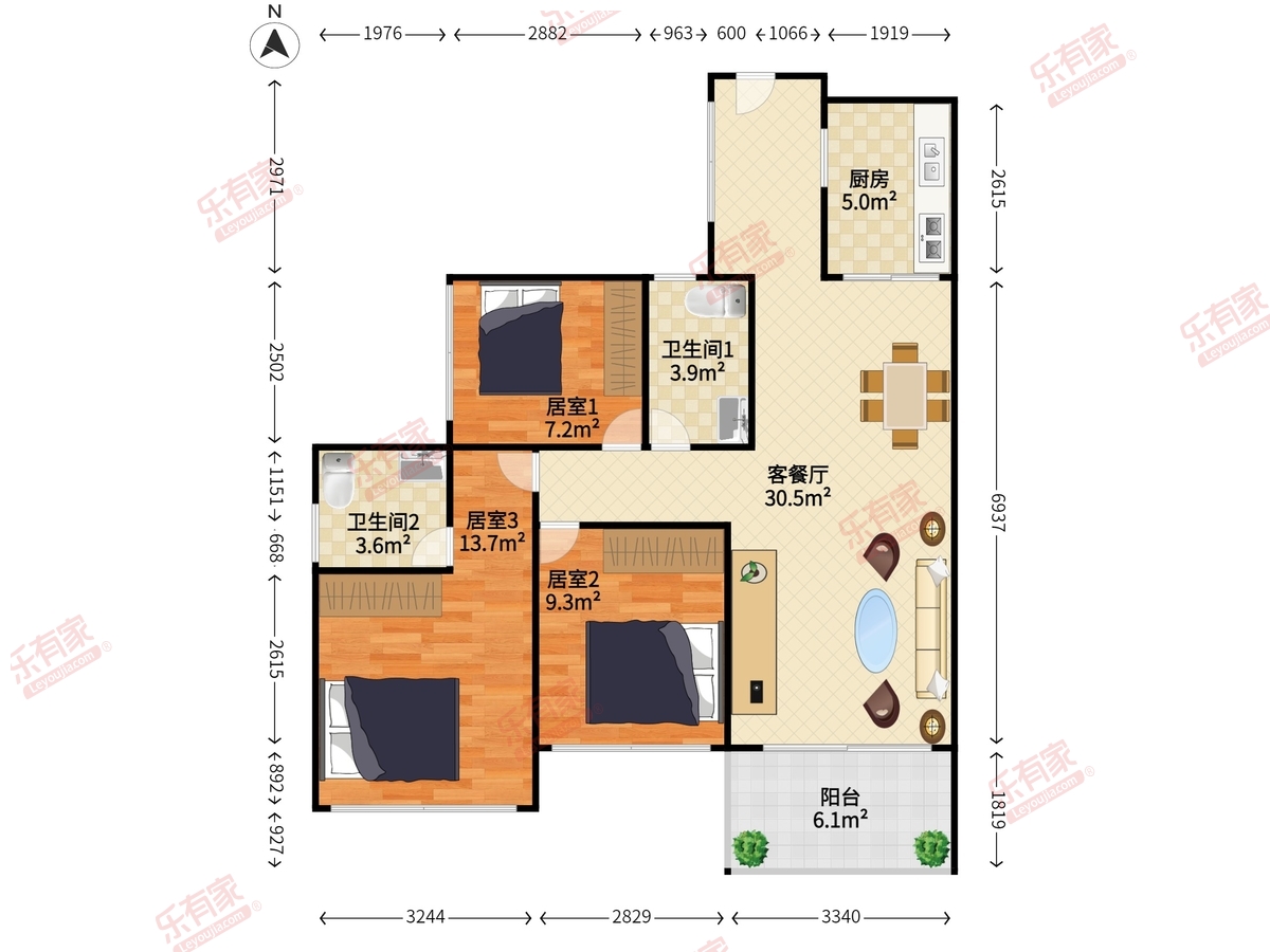 三远怡和园户型图