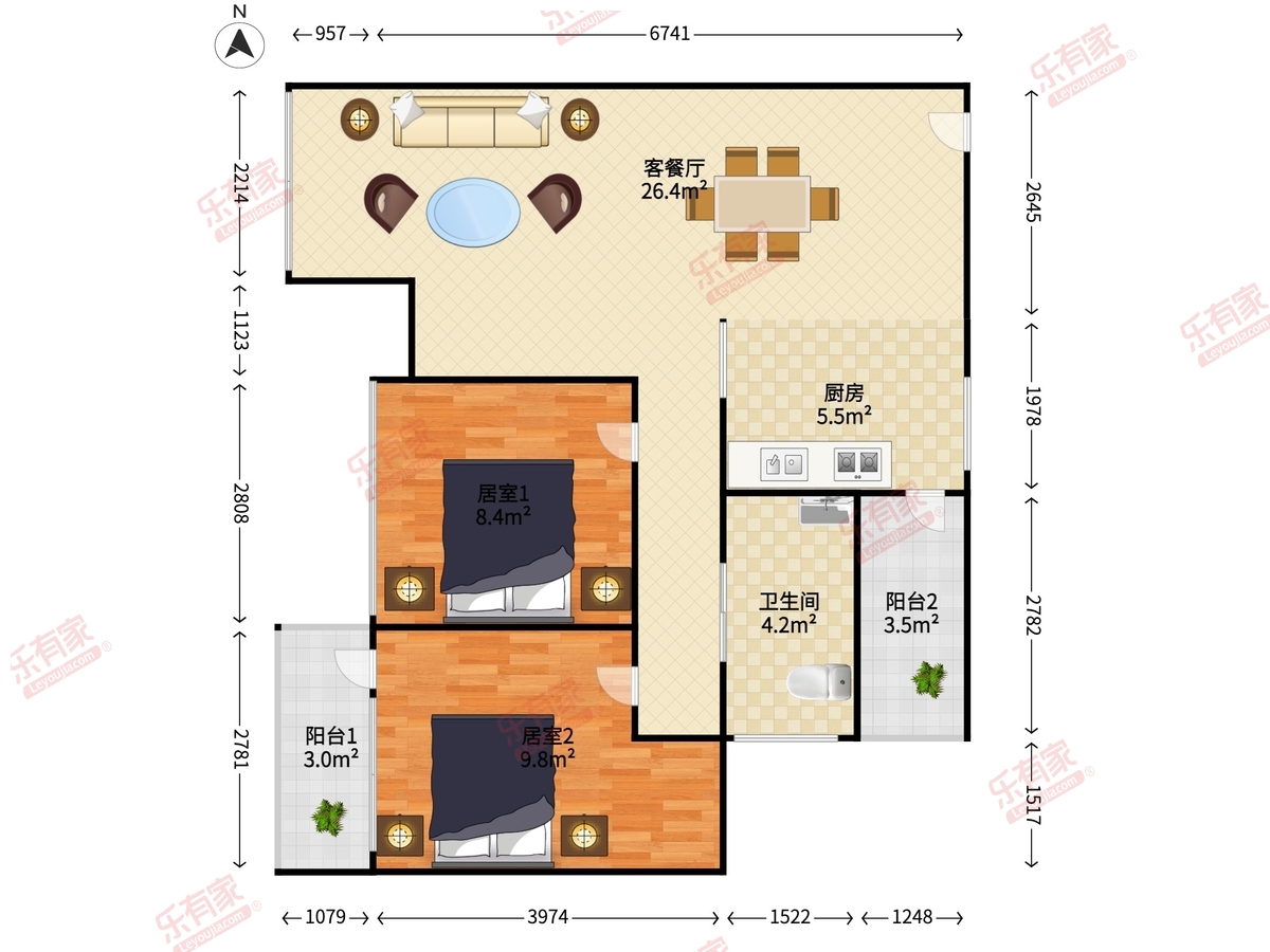 米兰公寓户型图