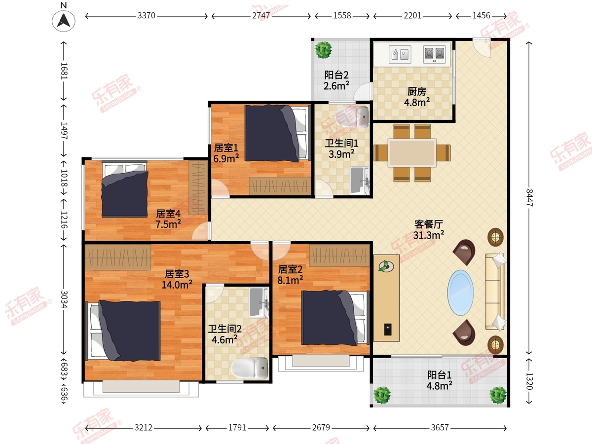 龙光城北十二期户型图
