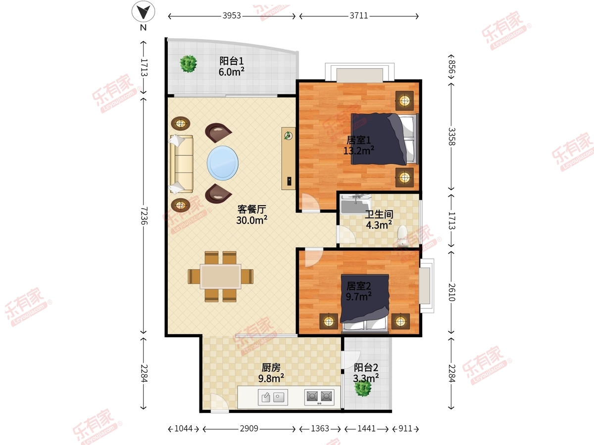 桃源居13区户型图