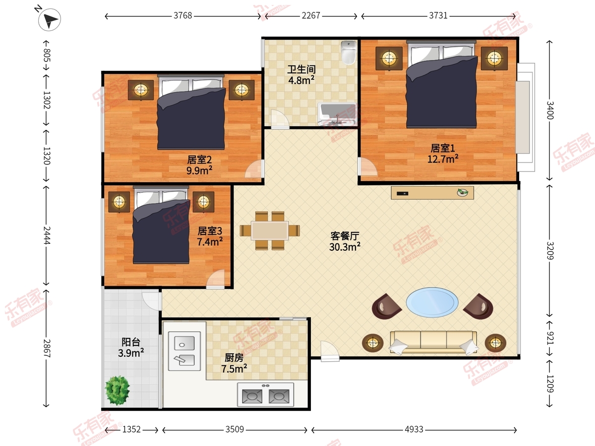 润裕花园户型图