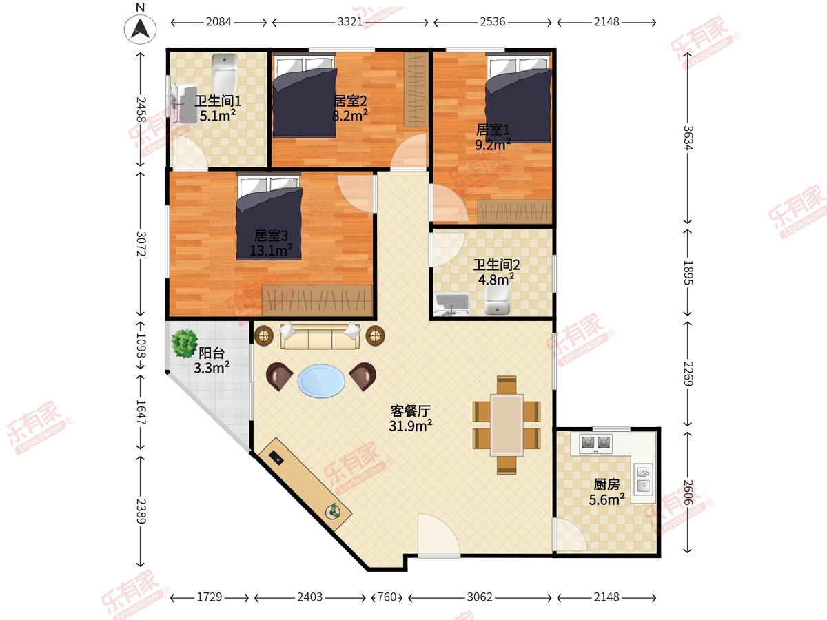 朝恒大厦户型图