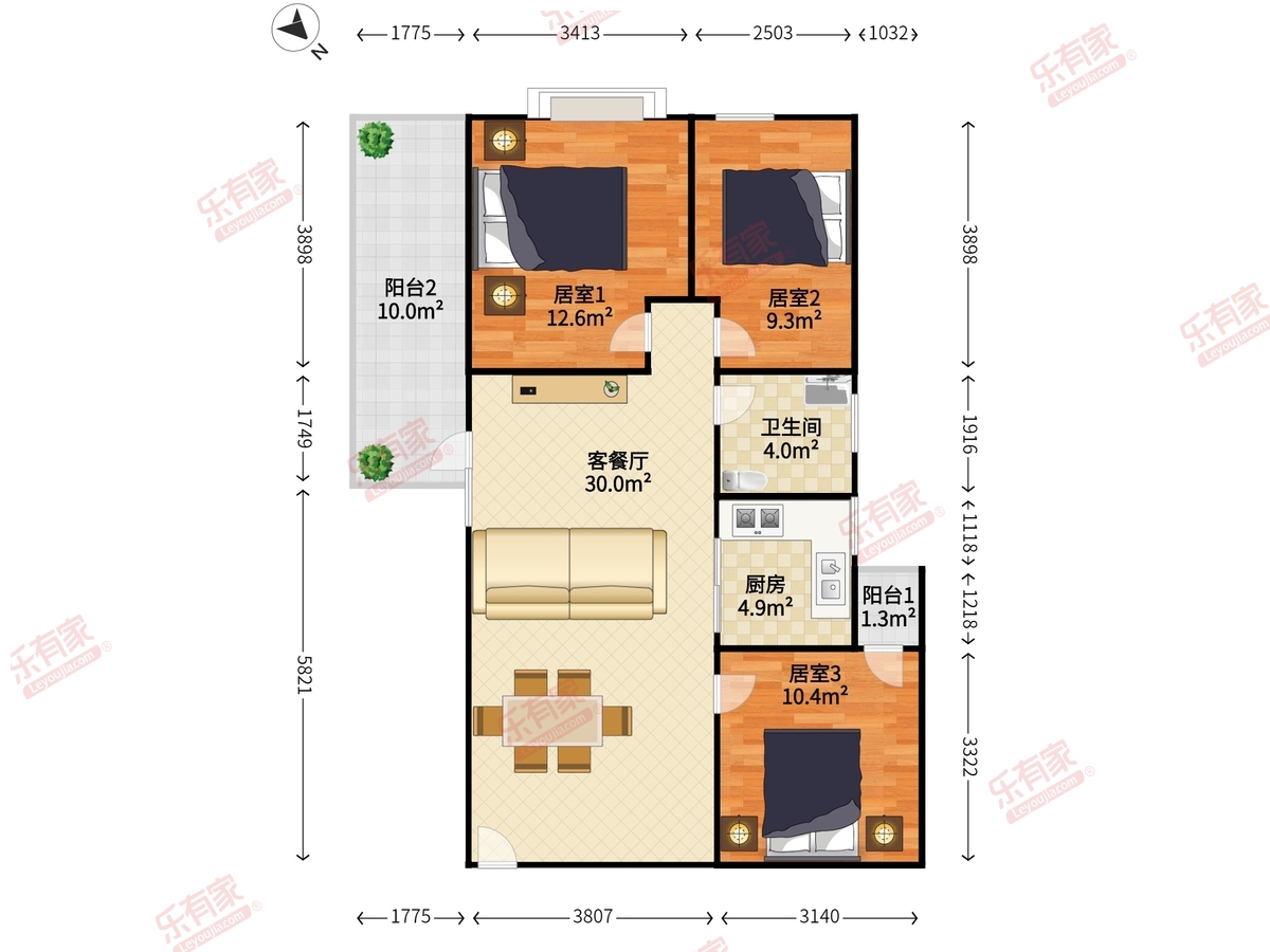 长城里程家园户型图