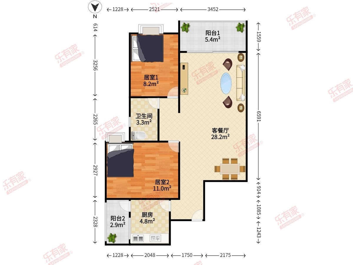 丰庭花园，南向，家私齐全，拎包入住