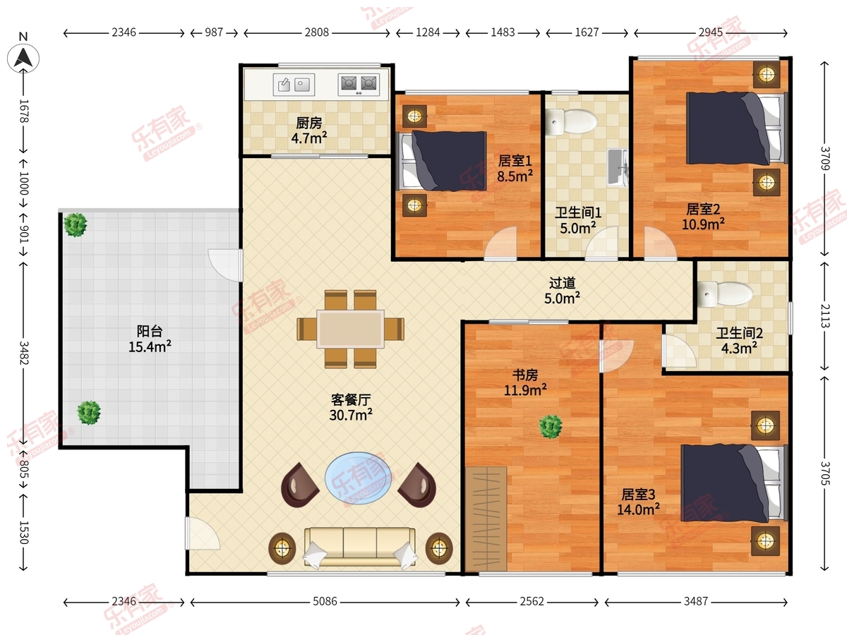 城南雅筑户型图