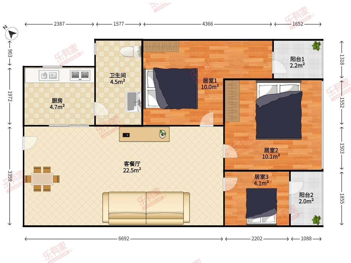 流塘阳光花园户型图