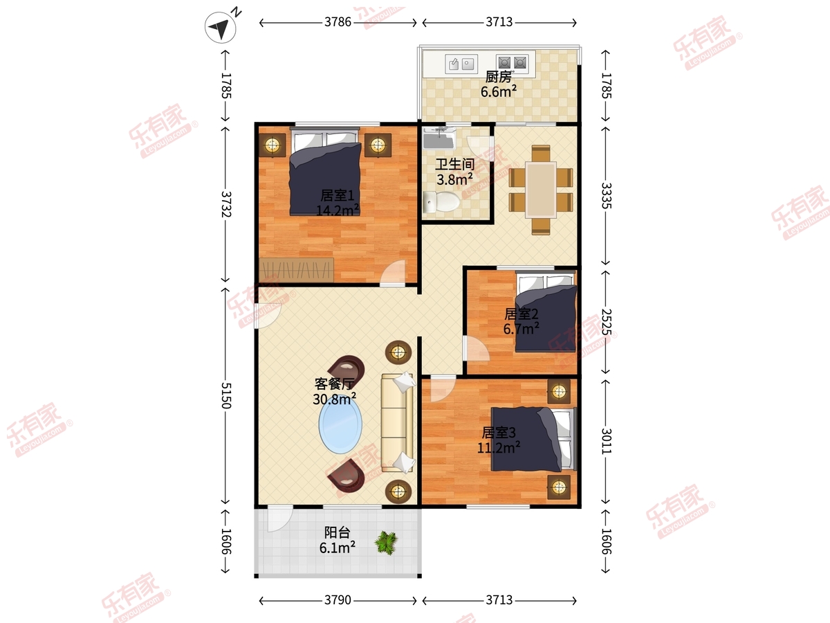 龙屋小区户型图