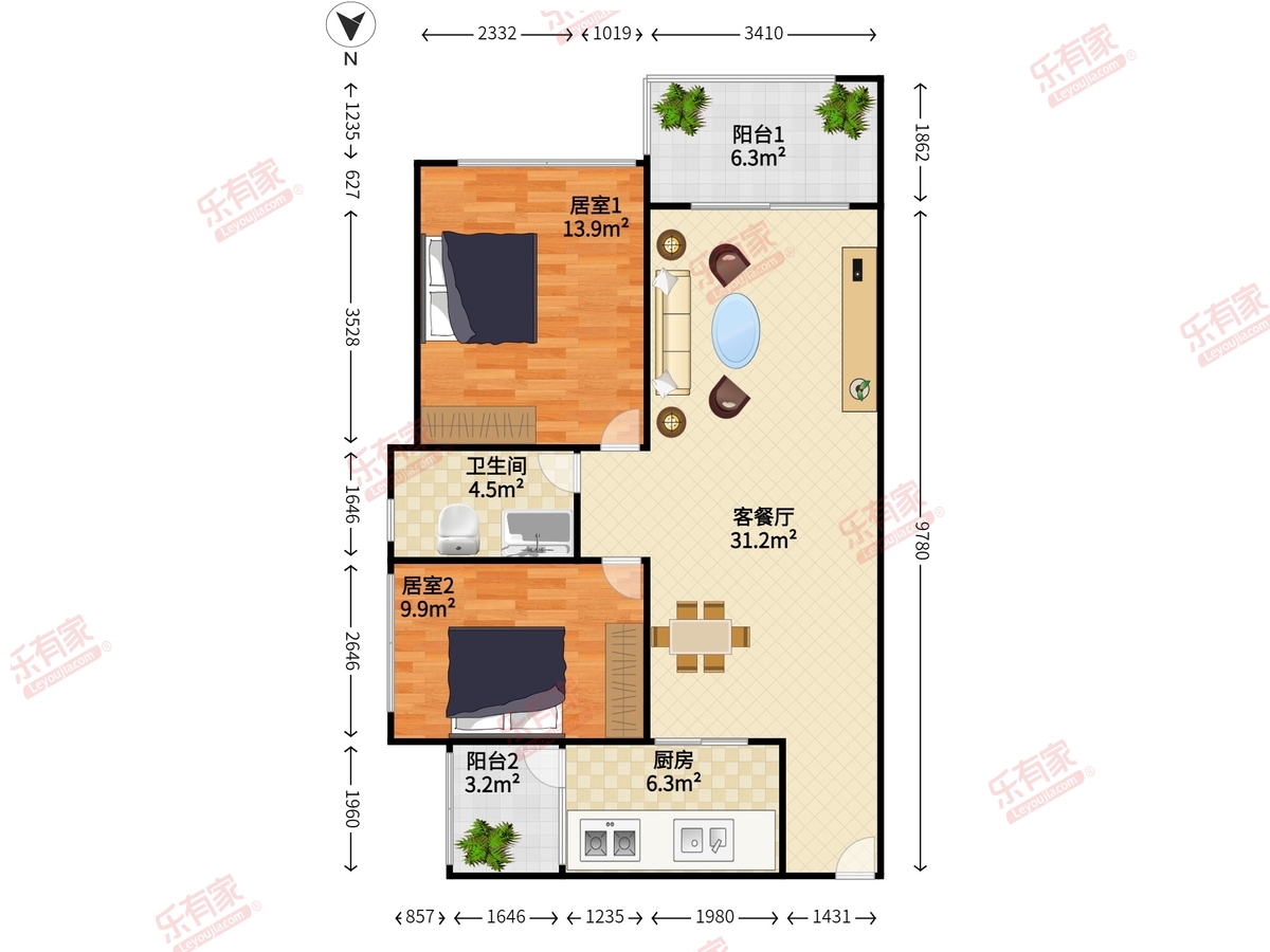 越秀滨海珺城户型图