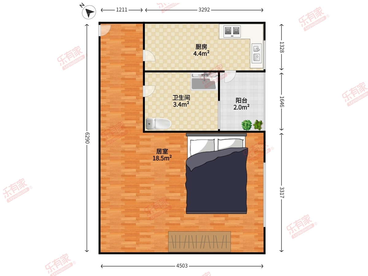 绿景公馆1866南区户型图
