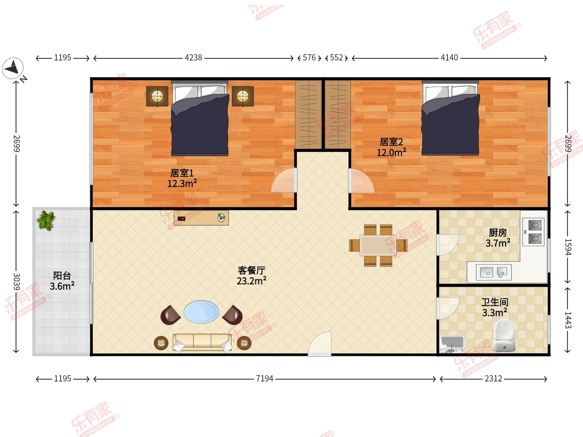 先科花园二期户型图