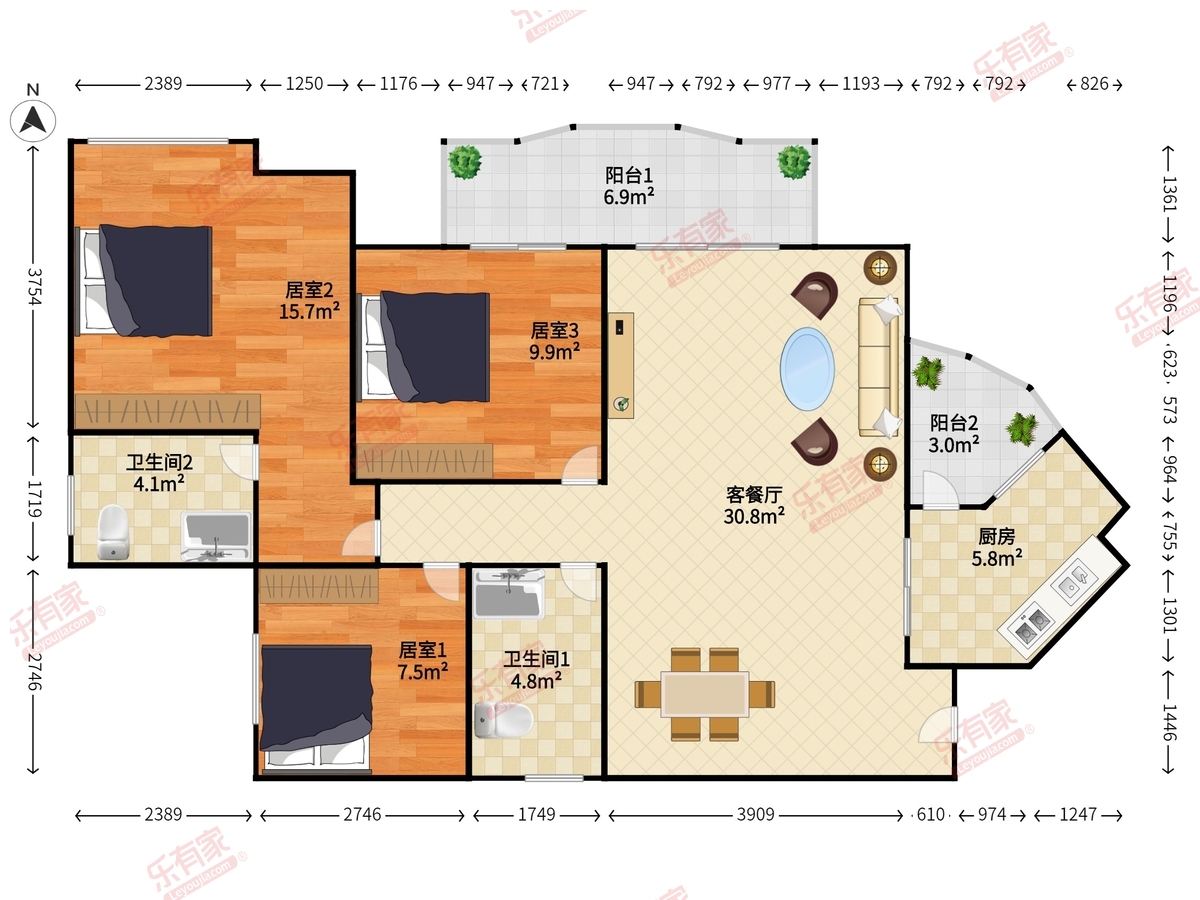 祈福辉煌台户型图