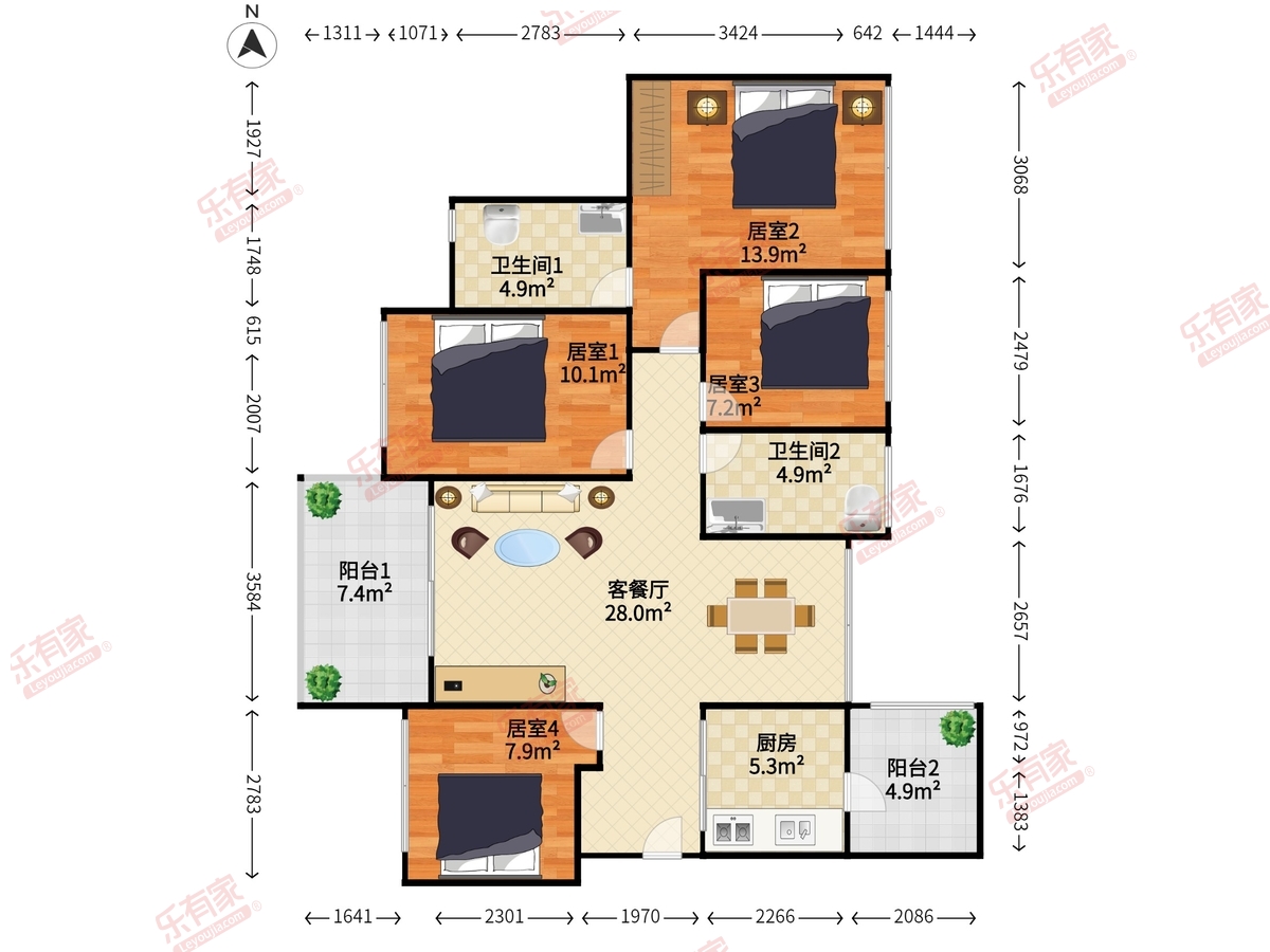 京基御景印象三期户型图