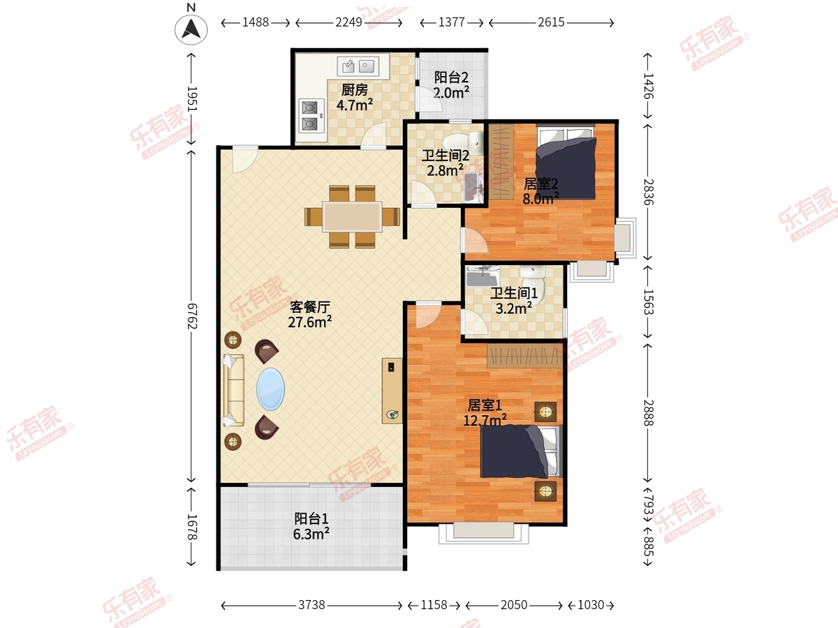 胜球阳光花园户型图