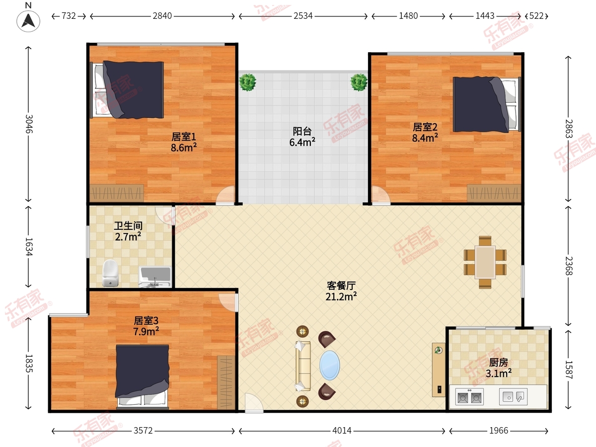 惠恺新时代户型图