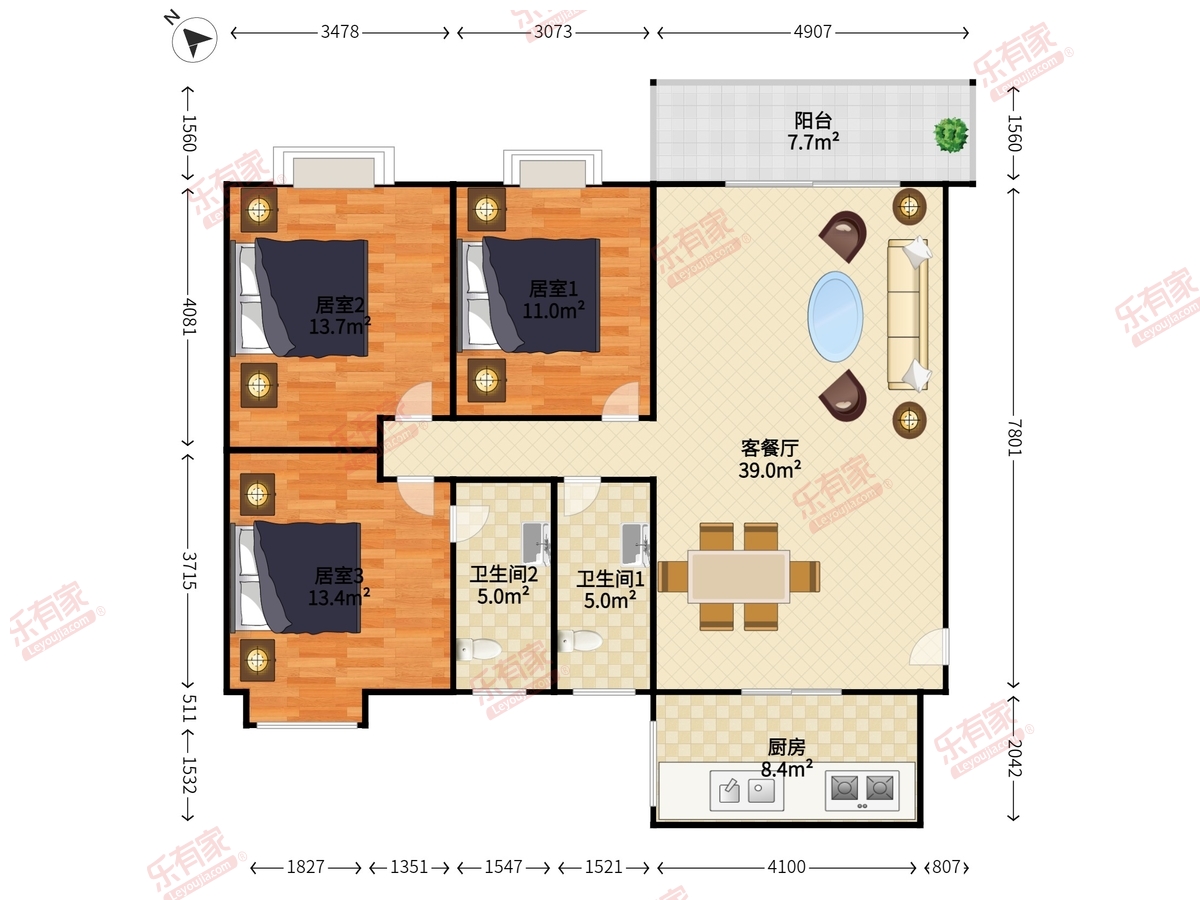 金迪星苑4期户型图