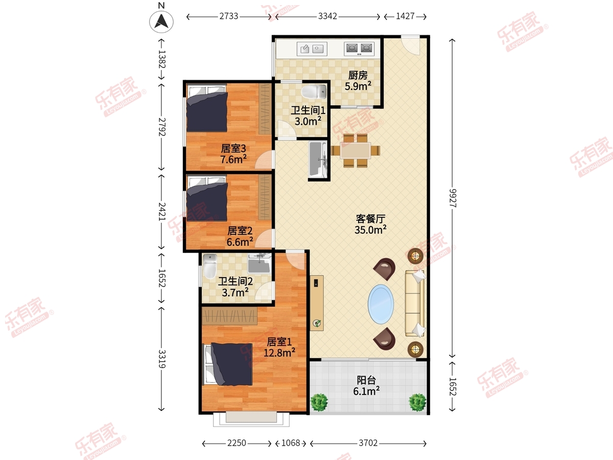 龙光城北三期户型图