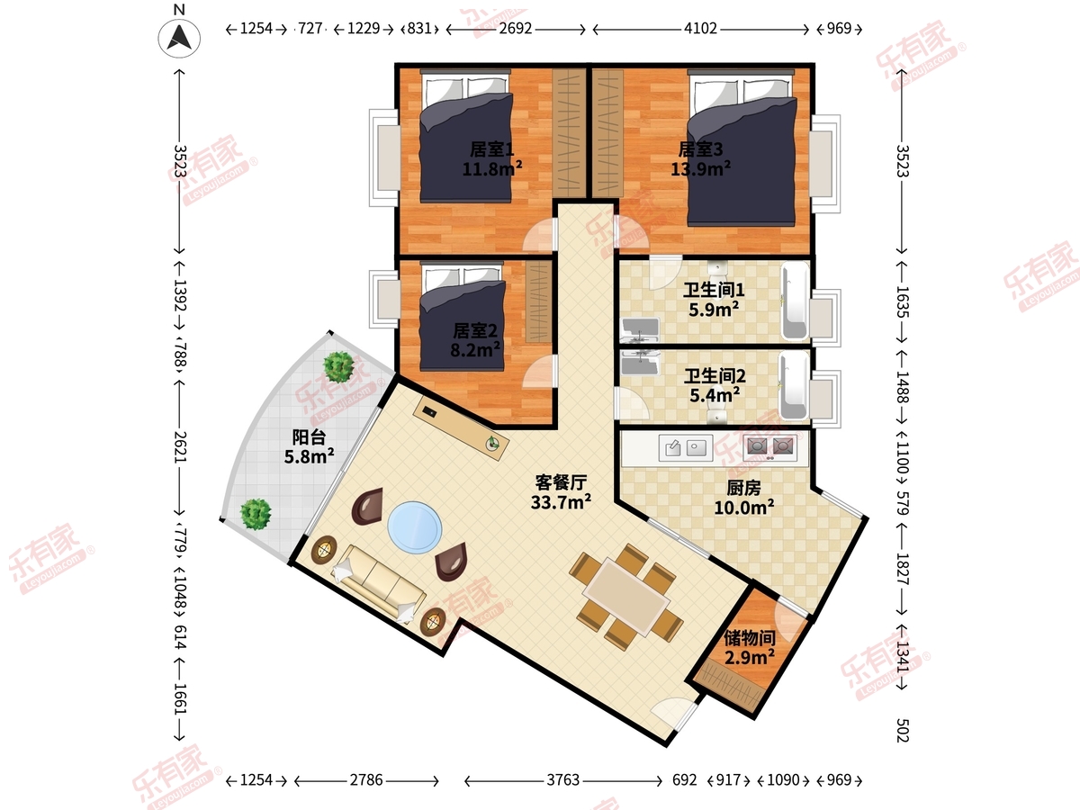 阳光花地户型图