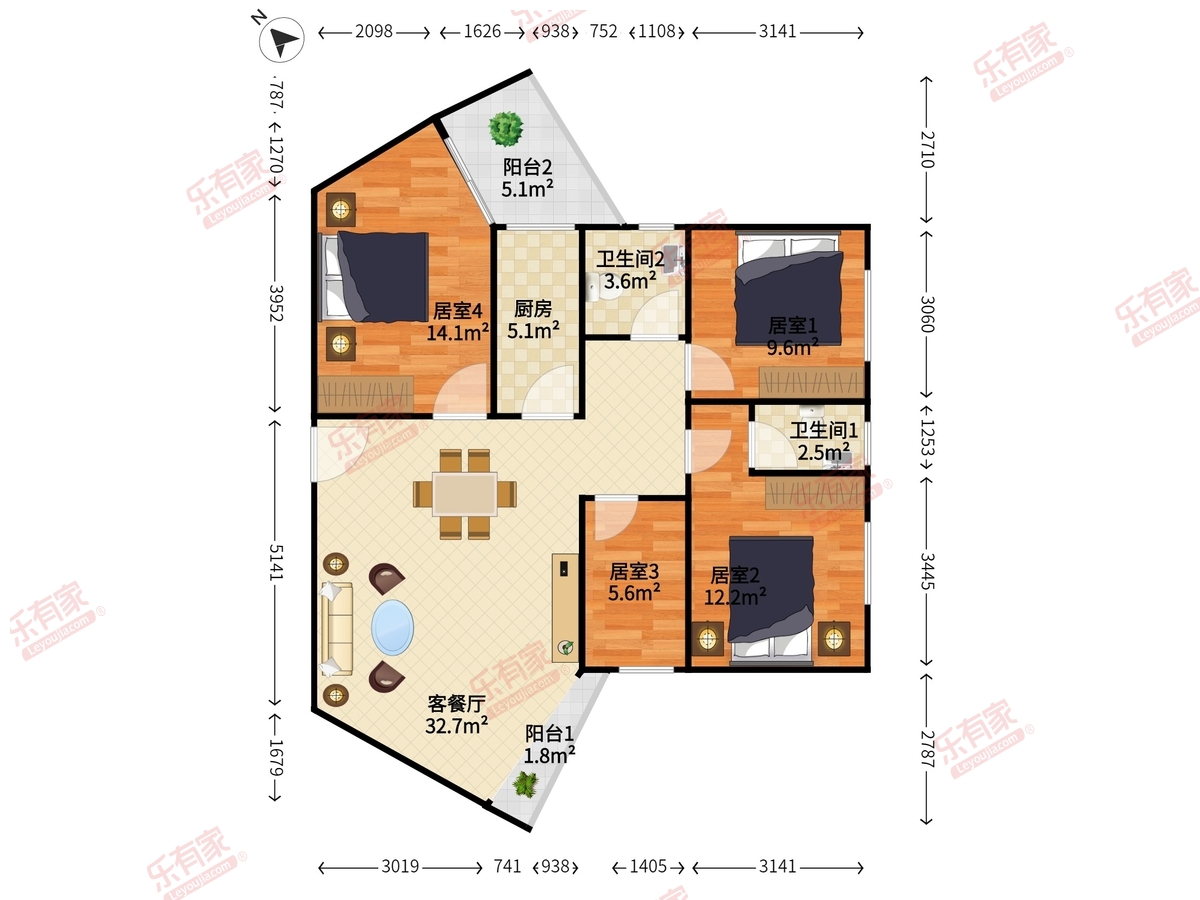 裕宝大厦户型图