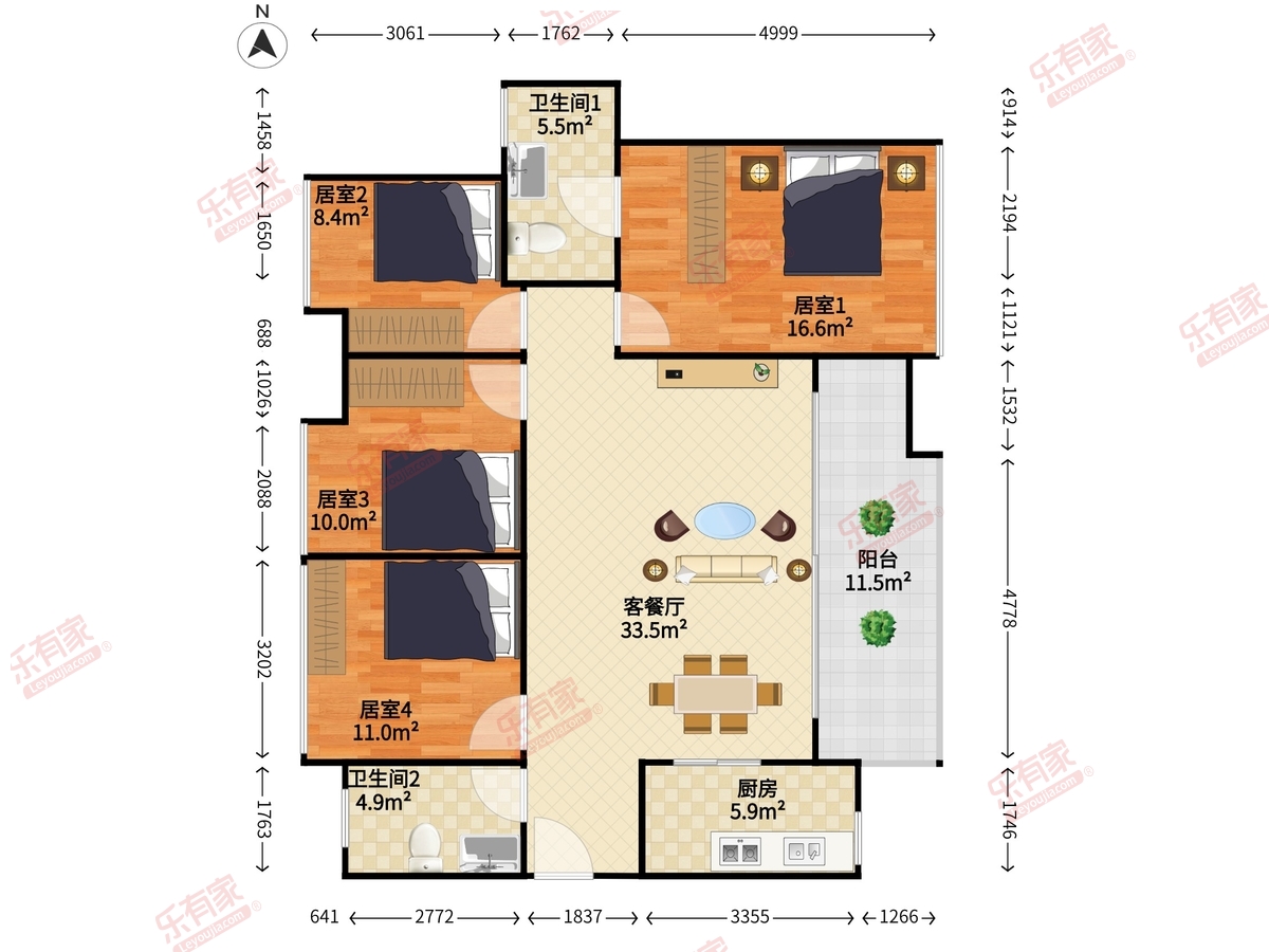 万科公园里一期户型图