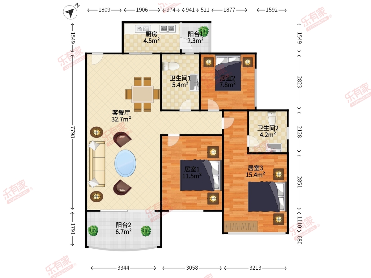 绿茵温莎堡豪装6房出售
