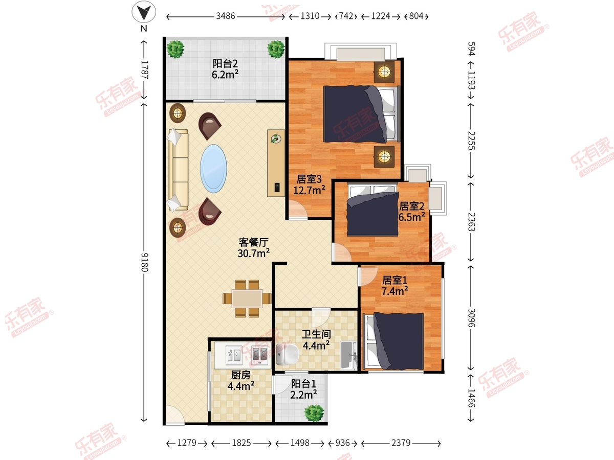 中信水岸城四期户型图