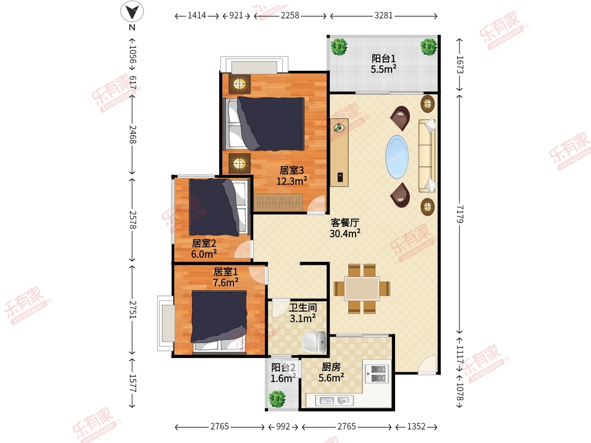 中信水岸城六期户型图