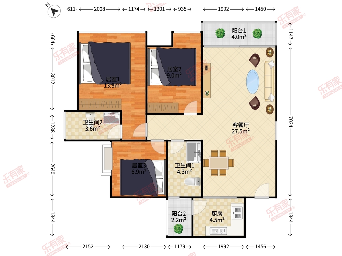 信义假日名城七期（景和园）户型图