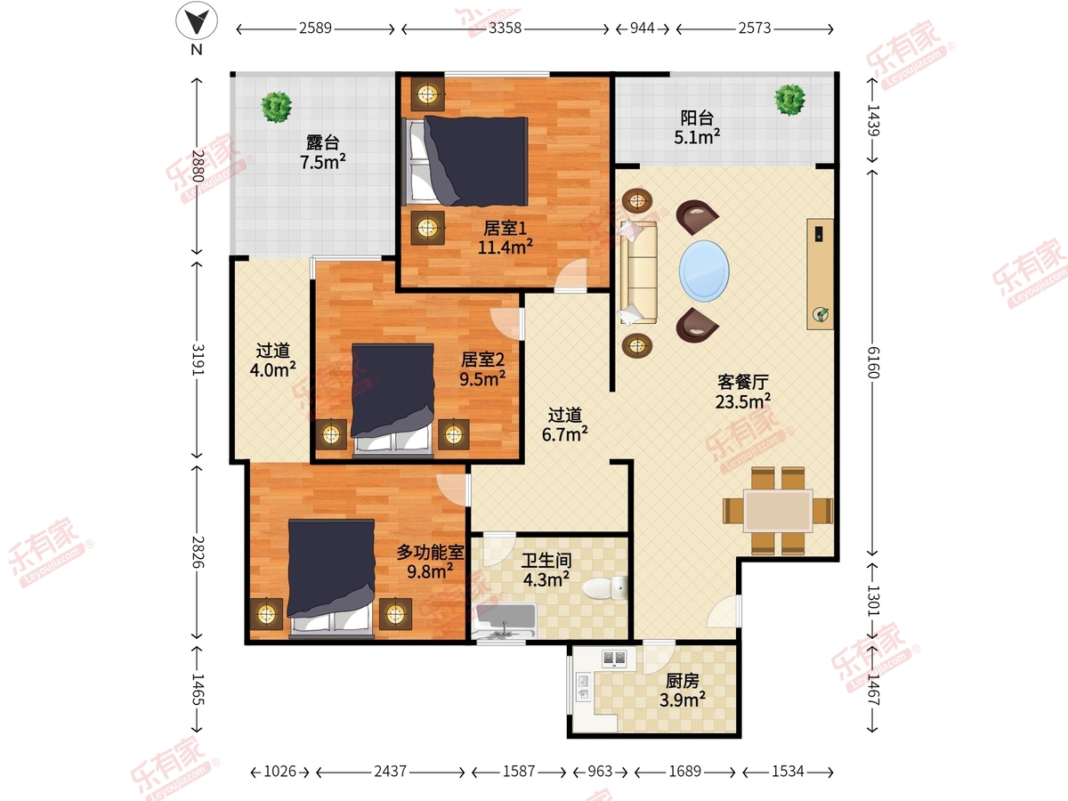 笔架山公馆户型图