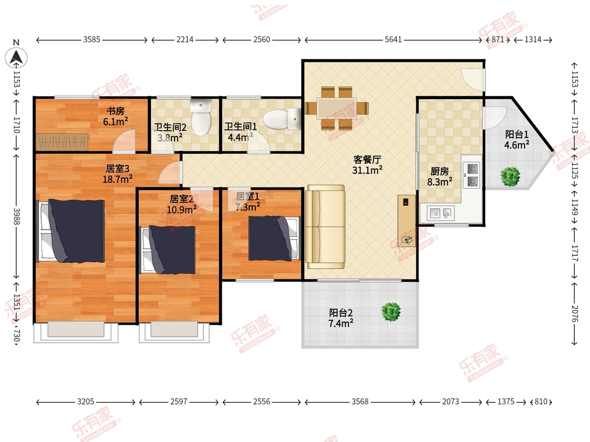 海印长城一期户型图