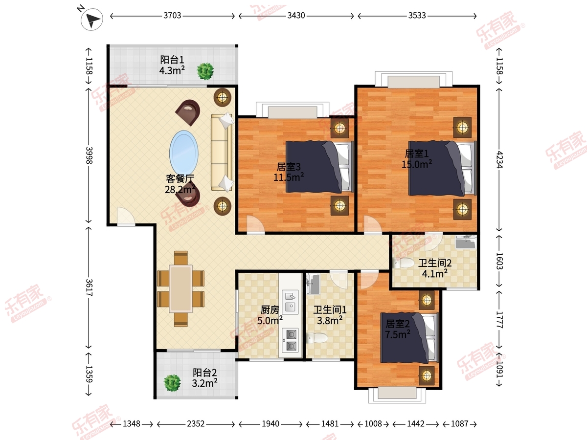 丽沙花都，低于均价！朝南采光佳，中楼层，地面+空中花园，业主诚售，随时看房！