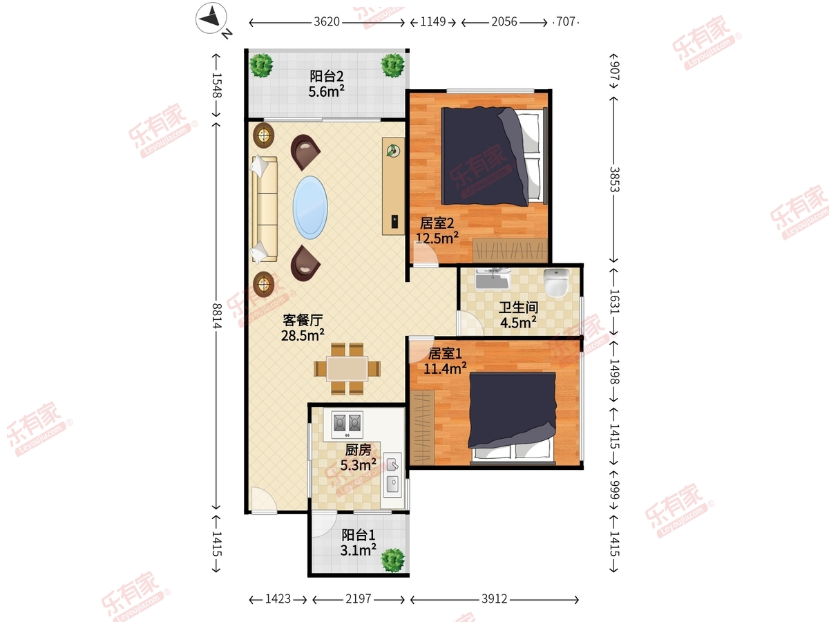 京基御景印象二期户型图