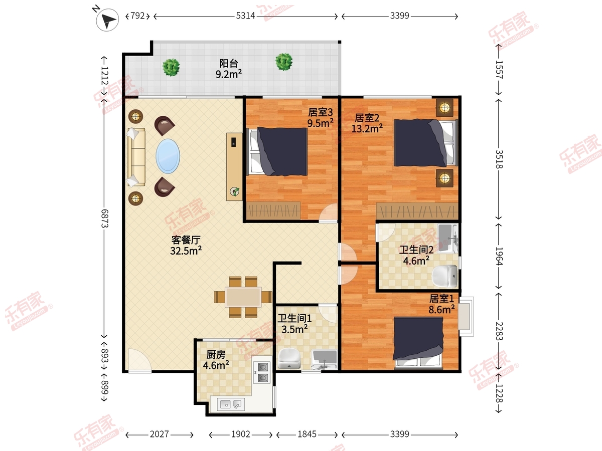 雅居乐山海郡户型图