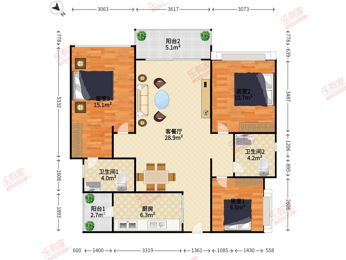 京基御景中央花园一期户型图
