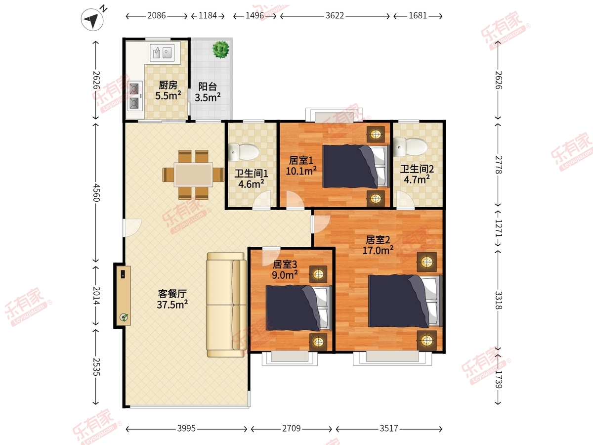 富盈门户型图