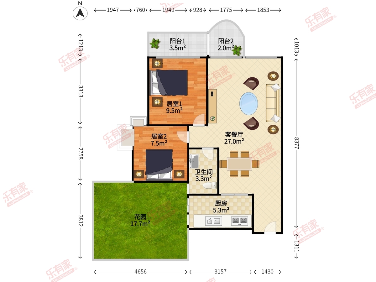 潜龙鑫茂花园户型图