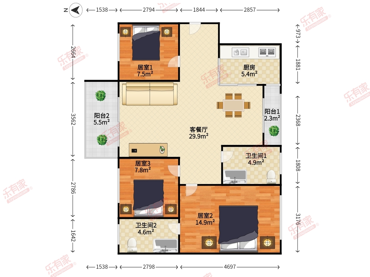 水门逸欣园户型图