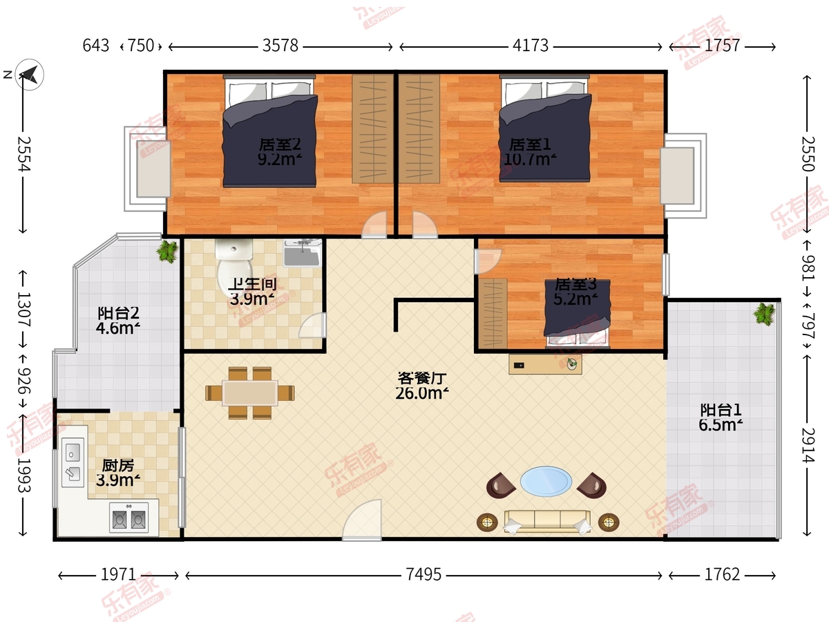 惠名花园户型图