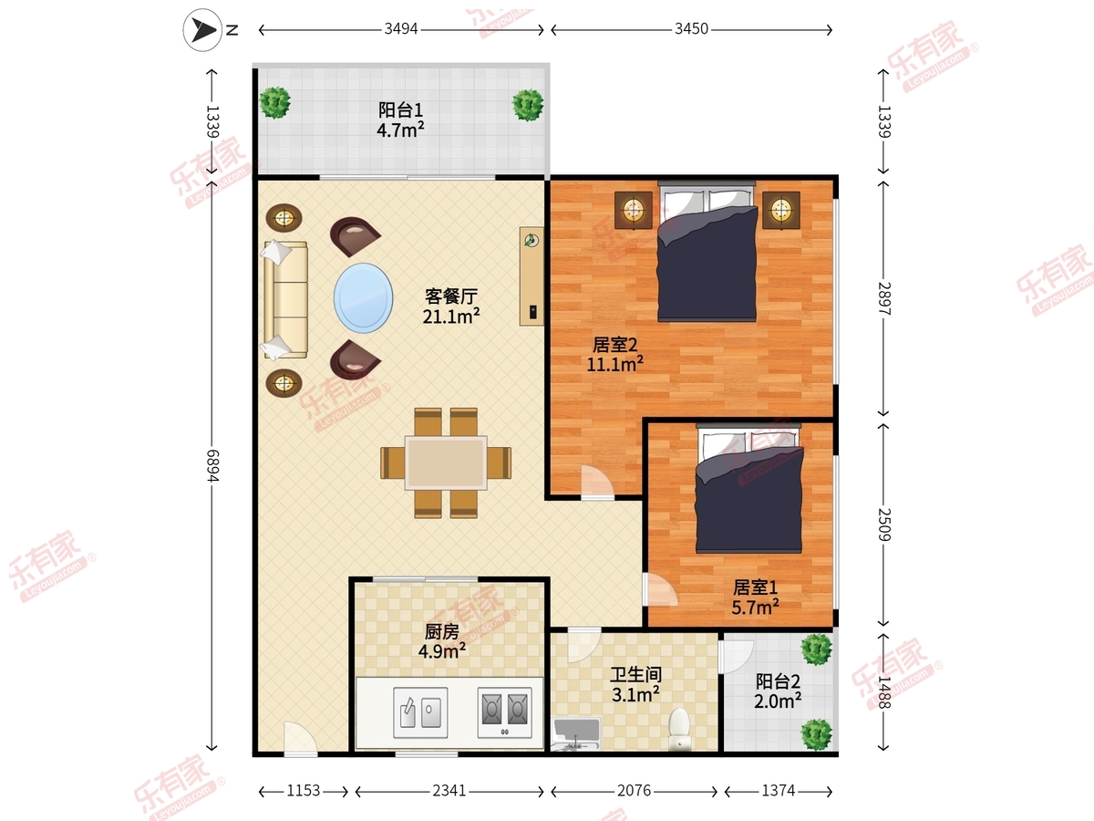 金地上塘道二期户型图