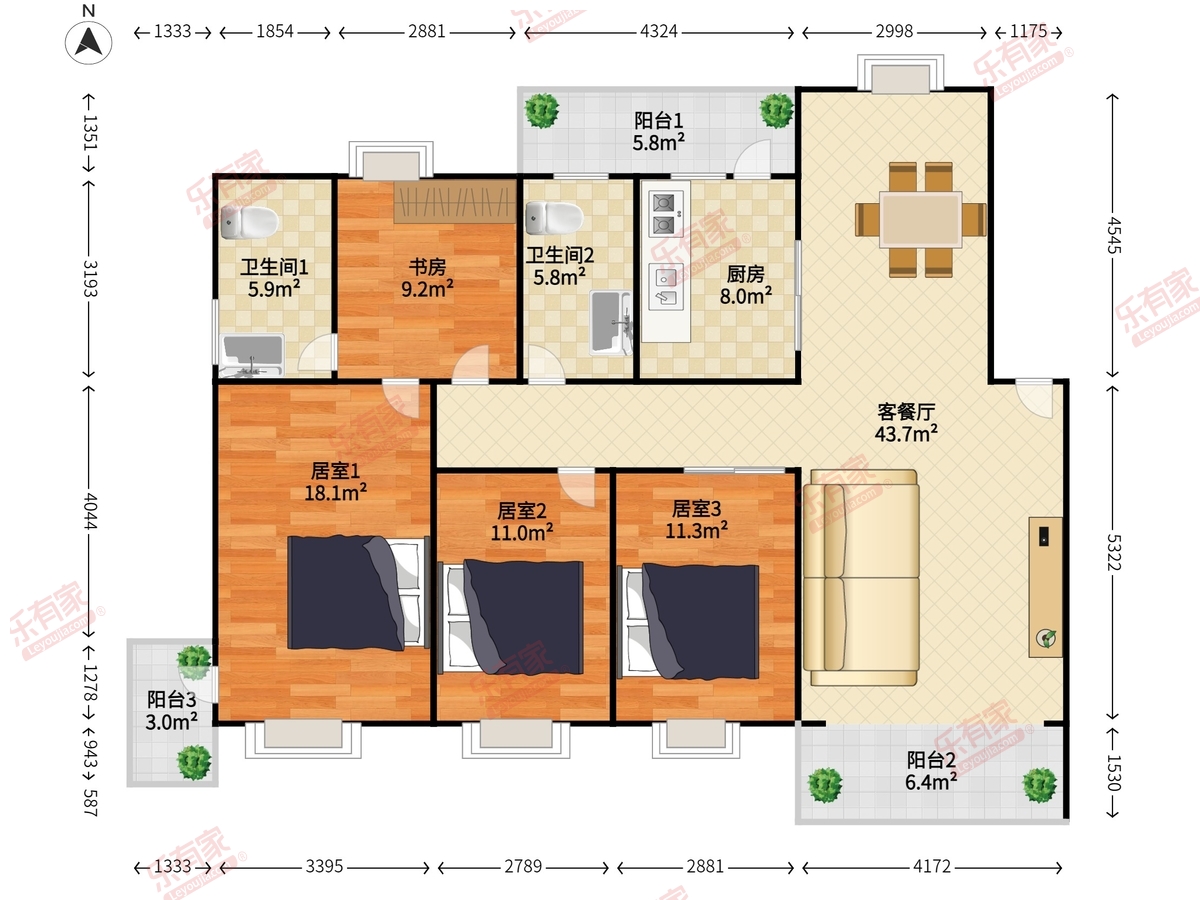 汇雅苑户型图