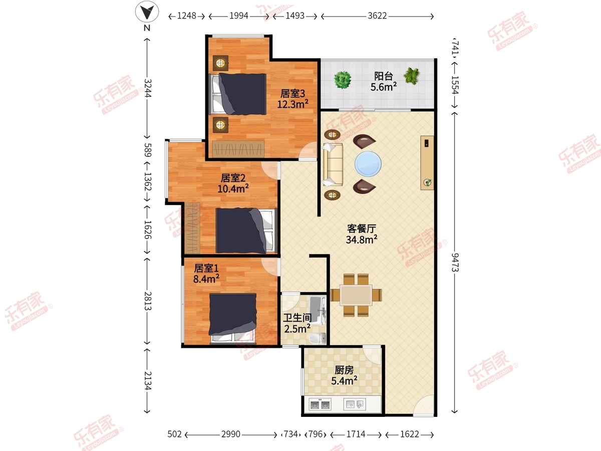 锦地繁花骏园户型图