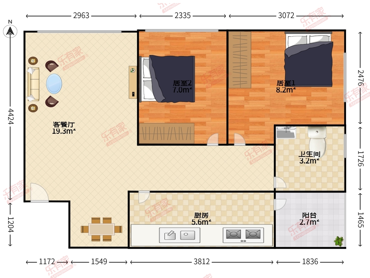 金领假日公寓户型图
